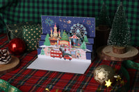 Christmas Theme Park 90° Greeting Card