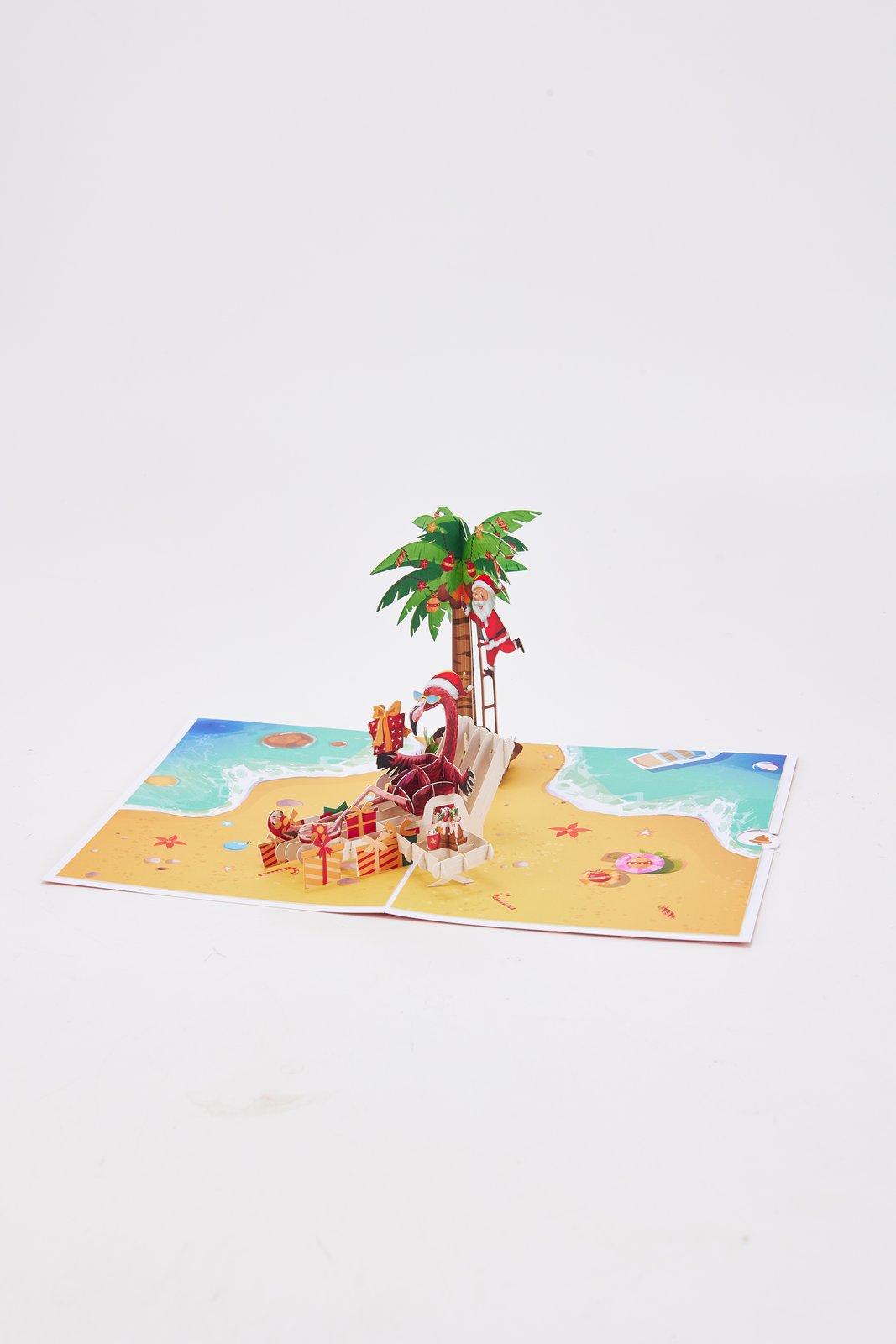 Christmas Flamingo Greeting Card