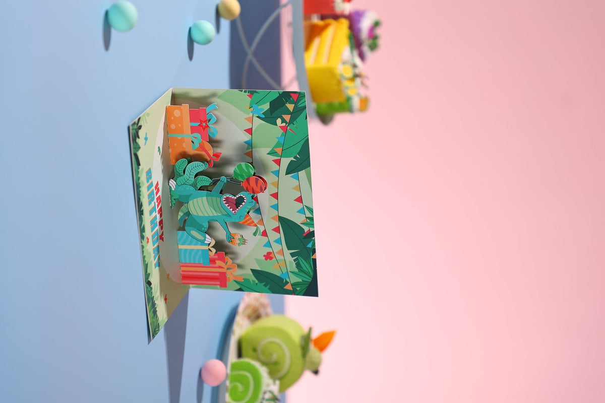 Dinosaur 90° Birthday Greeting Card