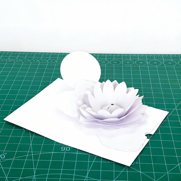 3D Pop Up Lotus Flower Greeting Card