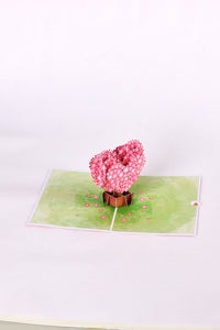 Cherry Blossom Heart Greeting Card