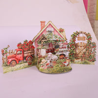 Strawberry Gardening Double Door 3D Pop Up Card