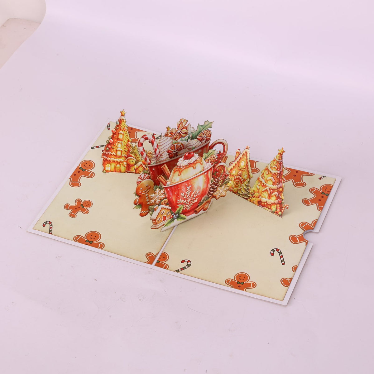 Gingerbread Man Hot Cocoa Greeting Card