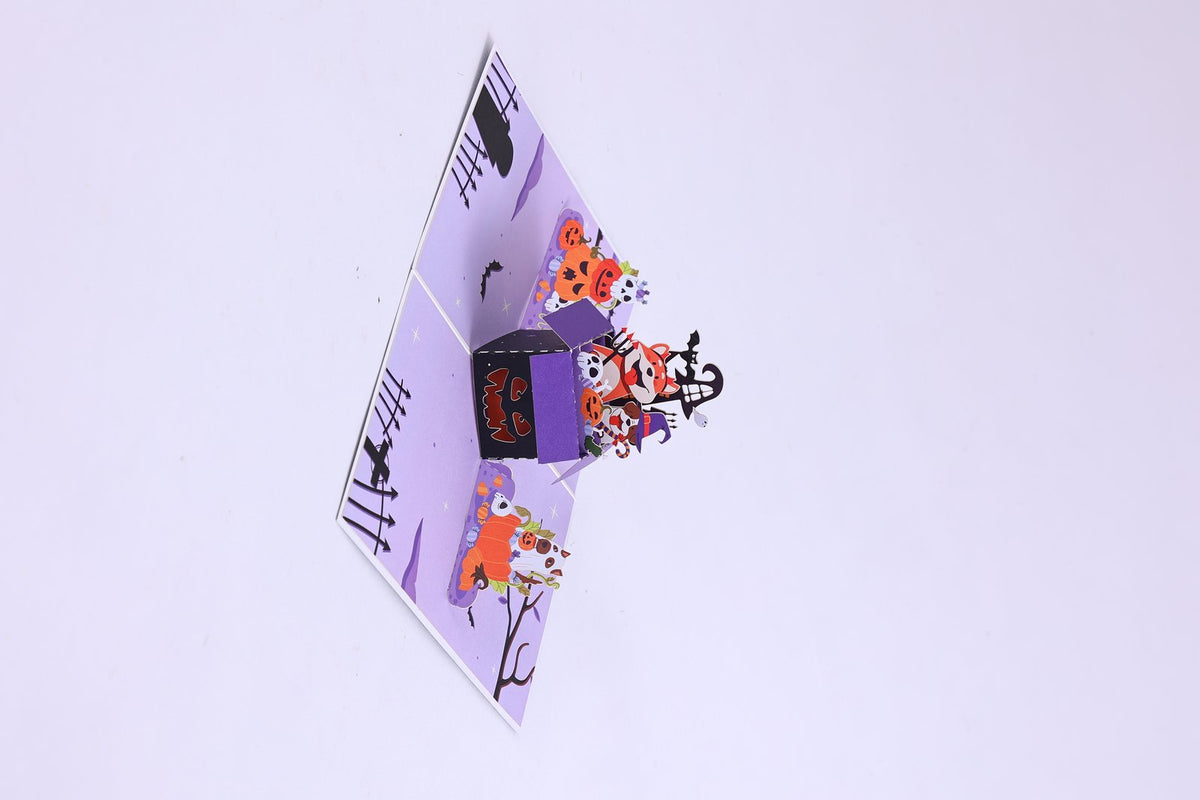 Puppy Halloween Box 3D Pop Up Card