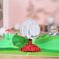 Golf Course 3D Pop Up Greeting Card