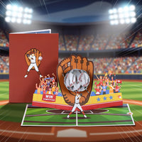 Baseball Match 3D Pop Up Card