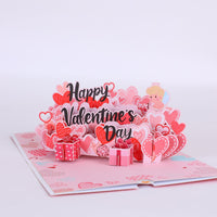 Valentine's Day Pink Heart & Gift Greeting Card