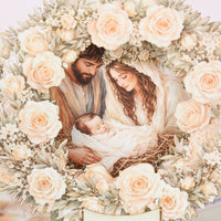 Flower Nativity Greeting Card