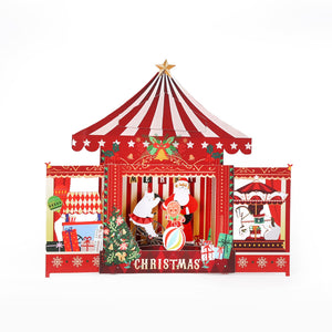 Christmas Circus Theater 3D Pop Up Card