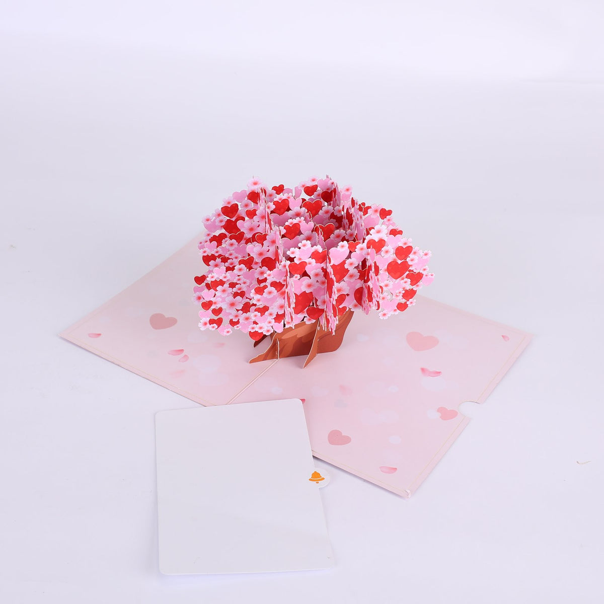 Pink Heart Tree Greeting Card
