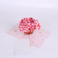 Pink Heart Tree Greeting Card