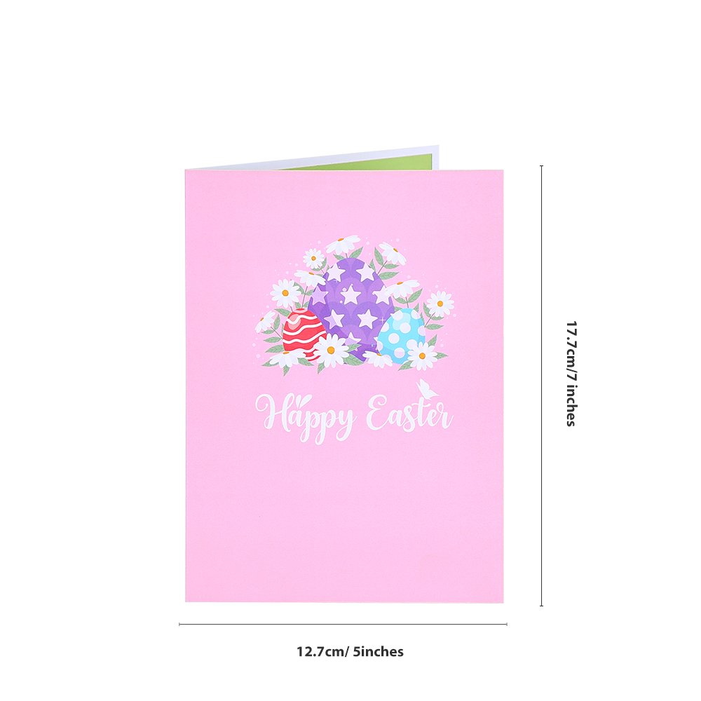 Easter Pink Easter Egg Flip Pop Up Card