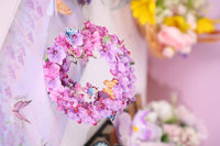 Purple Orchid Floral Wreath 3D Pop Up Card