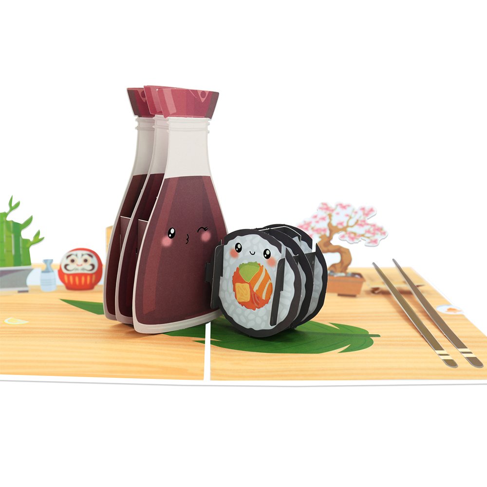 Sushi Soy Sauce 3D Pop Up Card