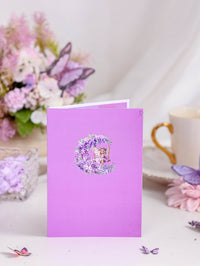 Leprechaun Wisteria Swing Crescent Moon 3D Pop Up Card