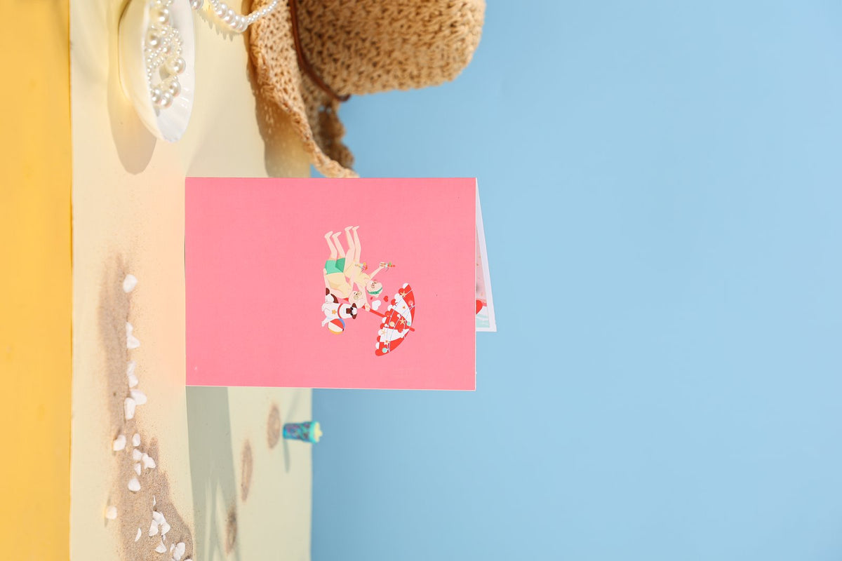 Valentine's Day Beach Greeting Card