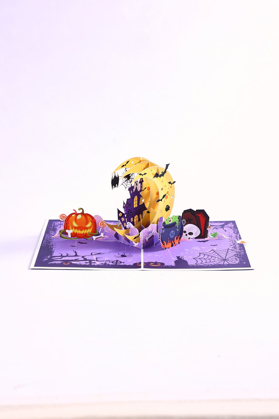 Halloween Crescent Moon Castle 3D Pop Up Card