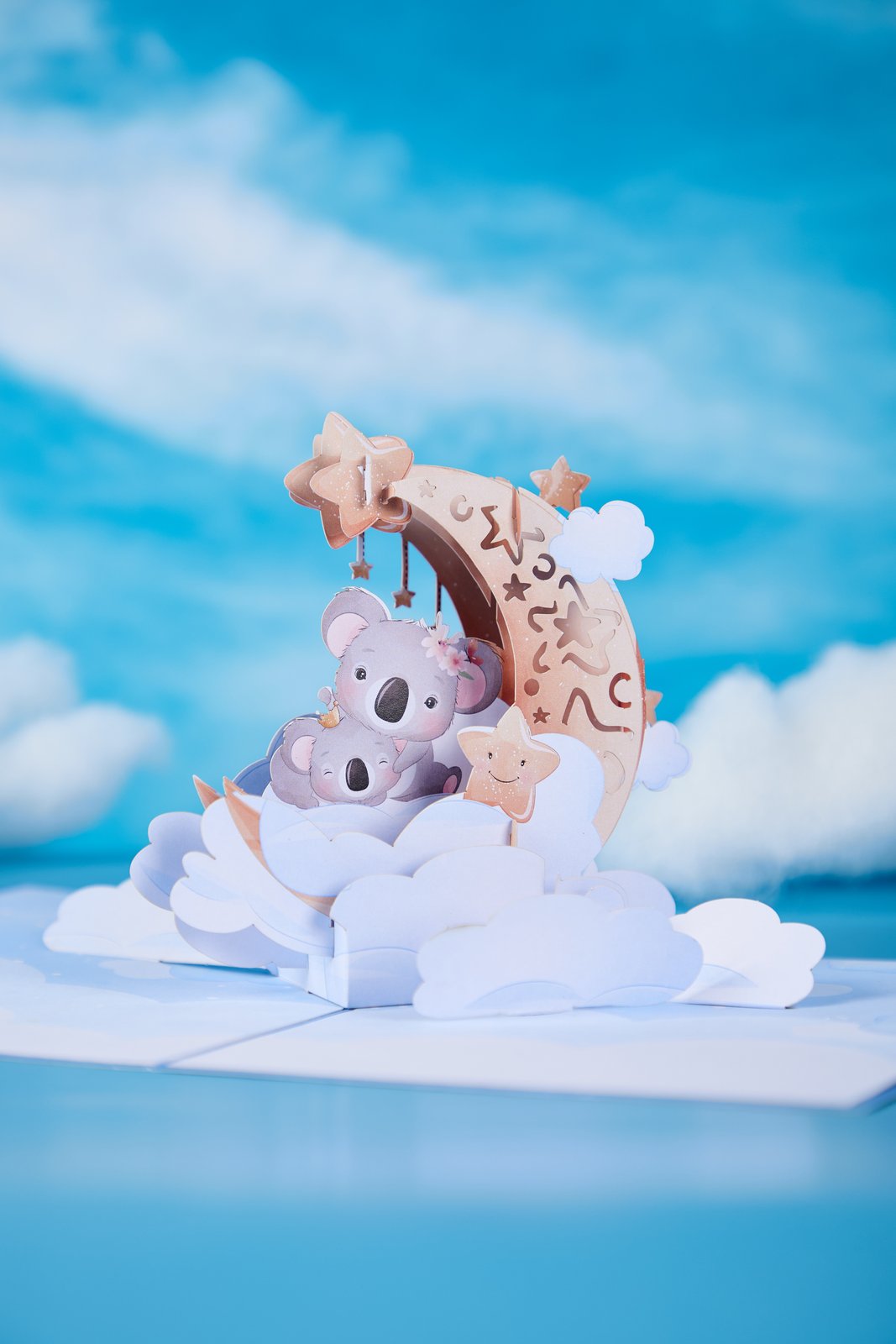 Crescent Moon Koala 3D Pop Up Card