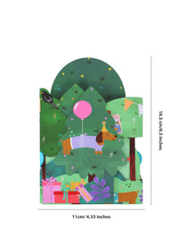 Forest Puppy Balloon Birthday Greeting Card