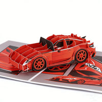 Race Car Speed Flip Pop Up Card