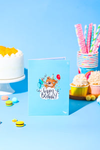 Birthday Bear 3D Pop Up Card