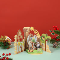 Nativity Double Door Pop Up Card