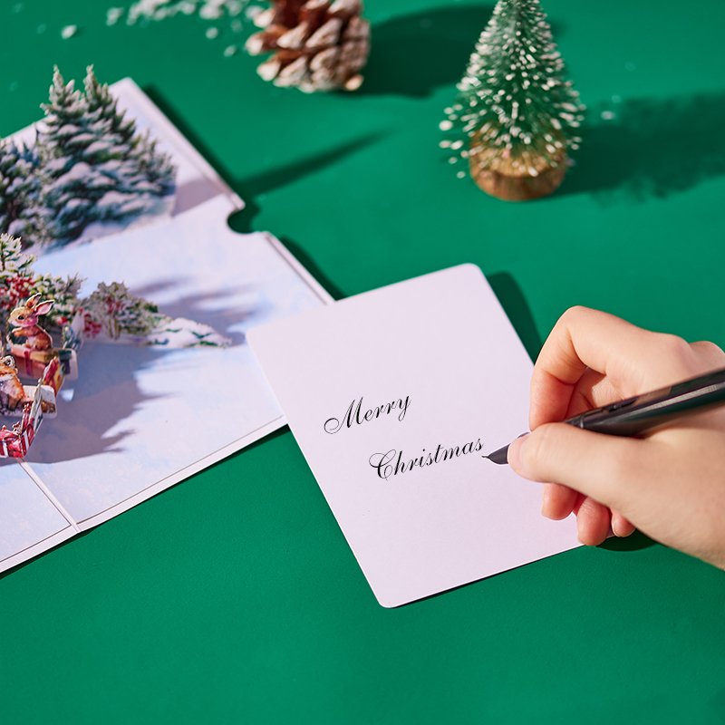 Christmas Tree Woods Greeting Card