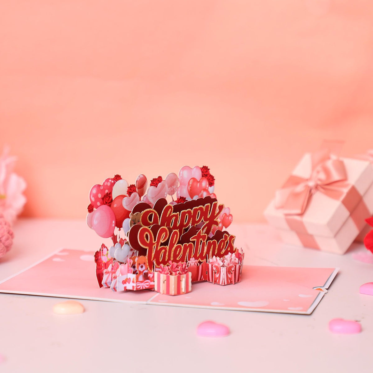 Valentine's Day Happy Heart 3D Pop Up Card