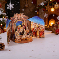 Nativity Manger Double Door Card