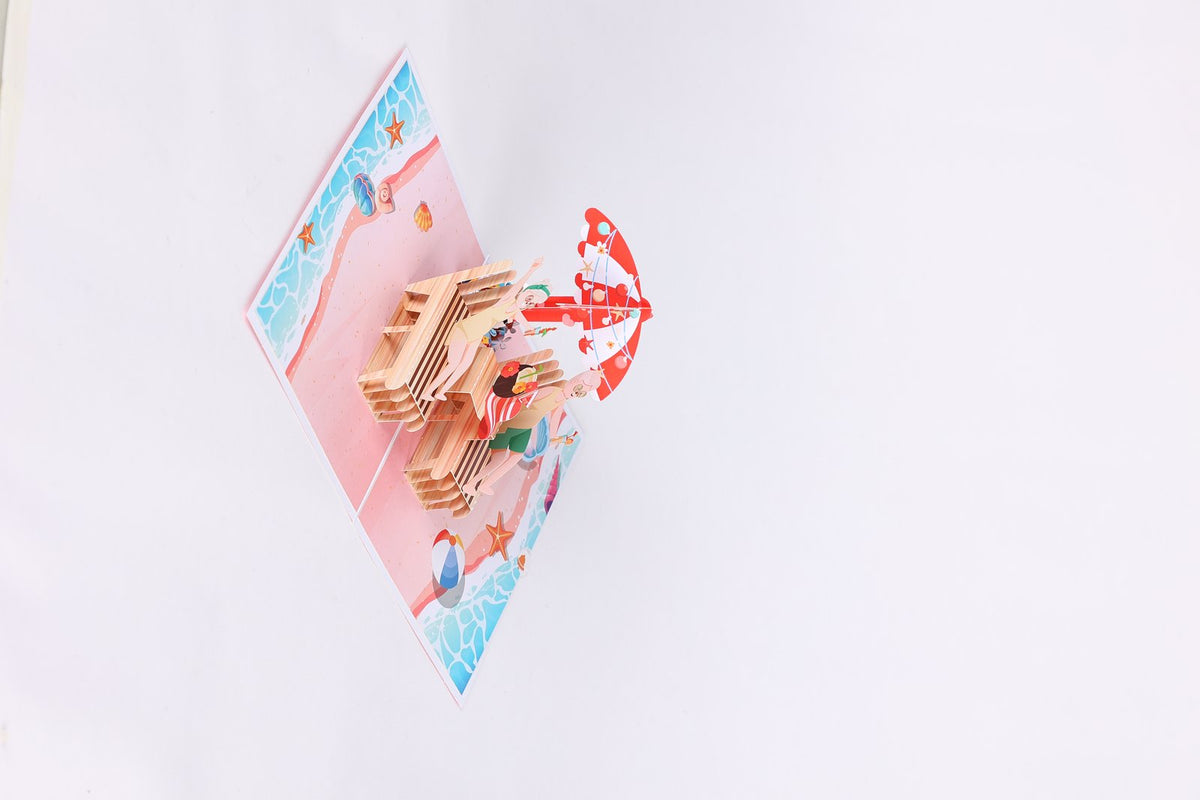 Valentine's Day Beach Greeting Card