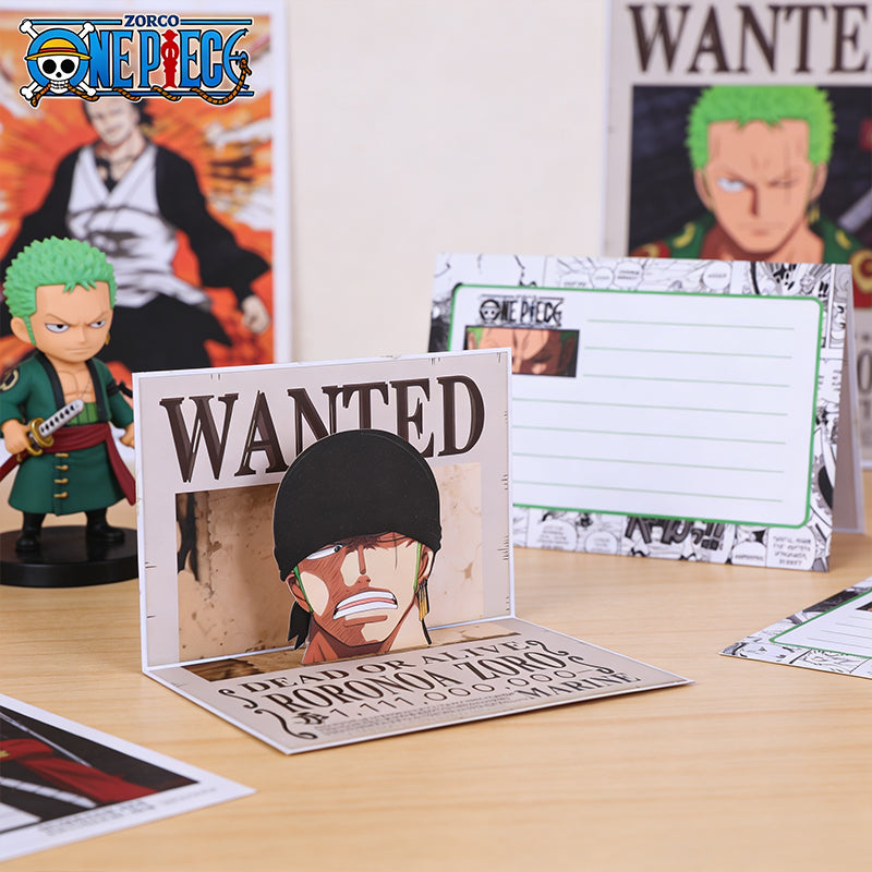 One Piece Roronoa Zoro Wanted Poster 3D Pop-Up Greeting Card
