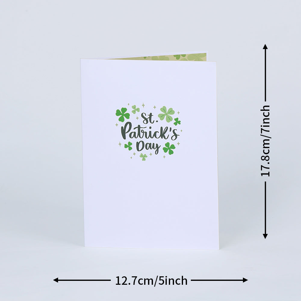 Advanced Equipment St. Patrick's Day 3D Pop-Up Card Clover Basket with Gold Coins Greeting Card