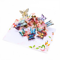 Butterfly Flower Cluster 3D Pop Up Card