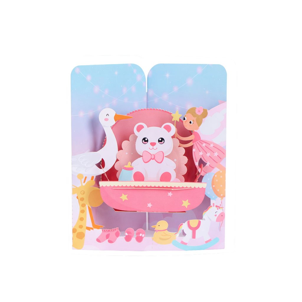 Baby Cradle 3D Pop Up Card