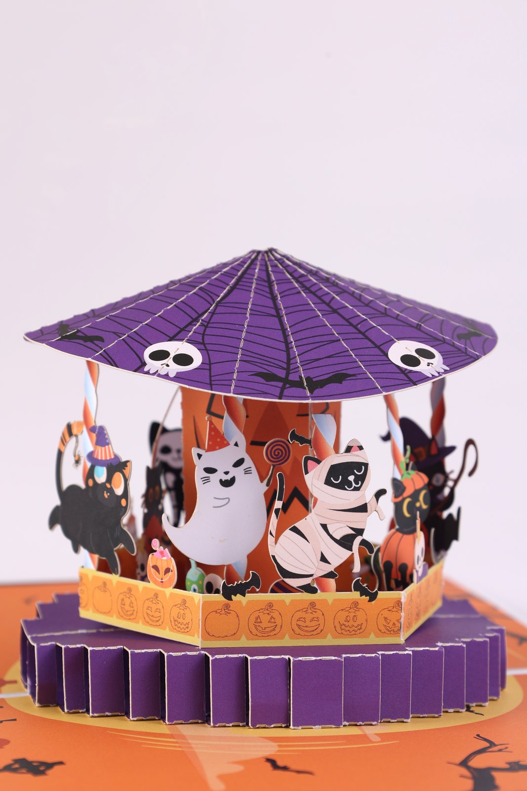 Halloween Spinning Cat 3D Pop Up Card