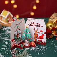 Christmas Tree Gnome Open Door 3D Pop Up Card
