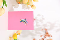 Tulip Hummingbird Greeting Card