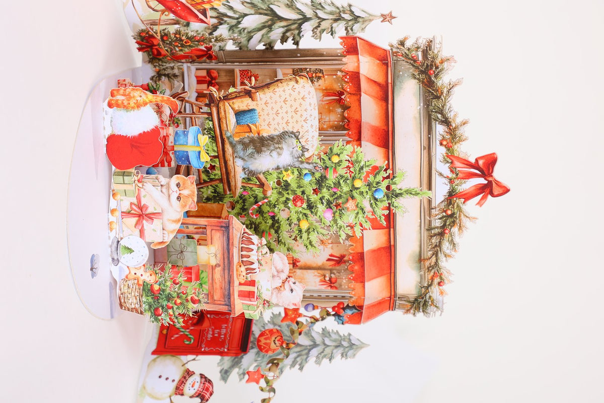 Christmas Sleigh Church 3D Pop Up Card
