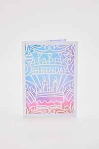 Hollow-Out Birthday Greeting Card Colorful