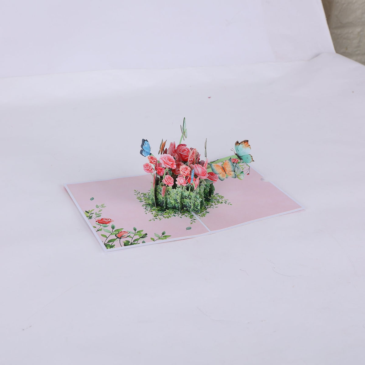 Rose Butterfly Flowering Shrubs Greeting Card