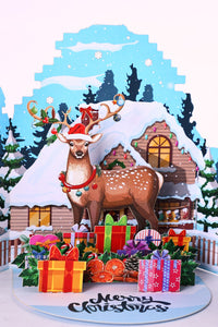 Christmas Deer Greeting Card