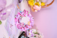 Purple Orchid Floral Wreath 3D Pop Up Card
