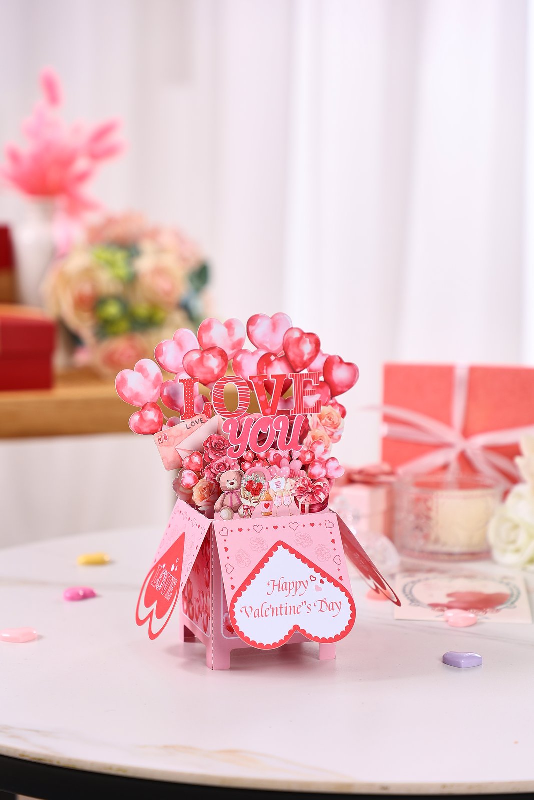 Valentine's Day Flower Box Card