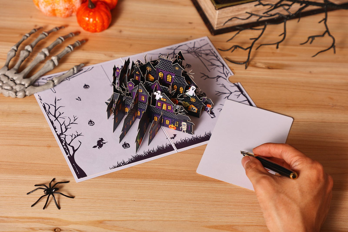 Wearable Haunted House Greeting Card