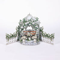 White Rose Double Door Pop Up Card