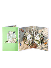 White Orchid Bonsai 3D Pop Up Card