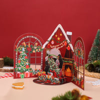Christmas Window Scene 3D Pop Up Card