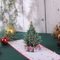 Pink Christmas Tree Greeting Card