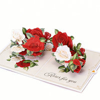 Red Rose Flip Pop Up Card