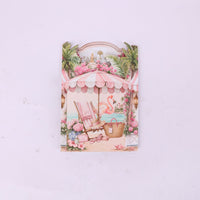 Girl Beach Flower Double Door Card